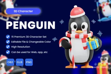 Pinguin 3D Illustration Pack