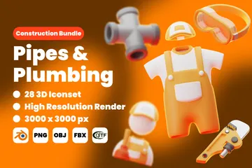 Pipes & Plumbing 3D Icon Pack
