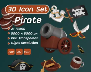 Piraten 3D Icon Pack