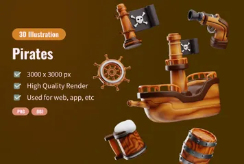 Piraten 3D Icon Pack