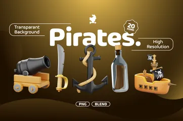 Piraten 3D Icon Pack