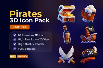 Pirates 3D Icon Pack