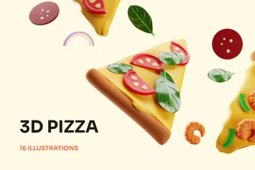 Pizza Pacote de Icon 3D