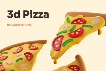 Pizza Paquete de Illustration 3D