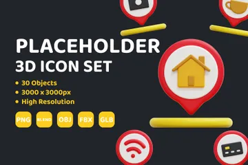 Free Placeholder 3D Icon Pack