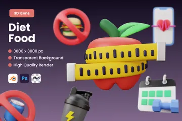 Plan de dieta Paquete de Icon 3D