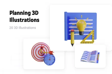 Planejamento Pacote de Illustration 3D