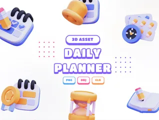 Planificateur quotidien Pack 3D Icon