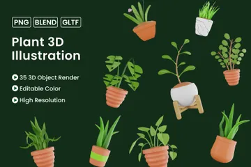 Plant 3D Icon Pack