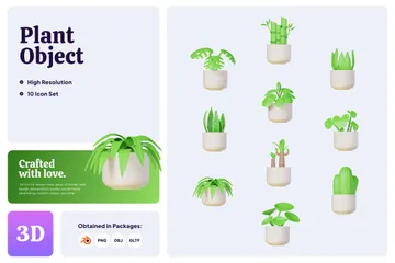 植物オブジェクト 3D Iconパック
