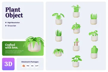 Plant Object 3D Icon Pack