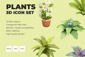 Plant & Tree 3D Icon Pack