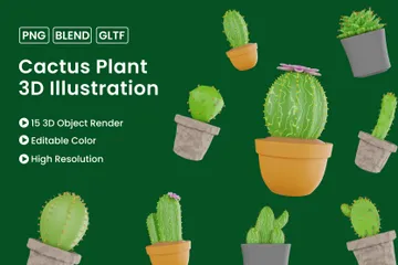 Planta de cactus Paquete de Icon 3D
