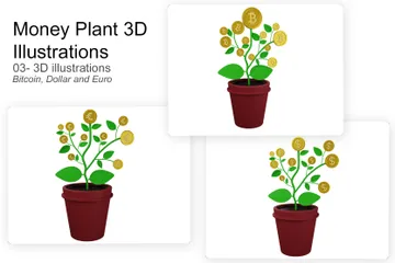 Planta de dinero Paquete de Illustration 3D