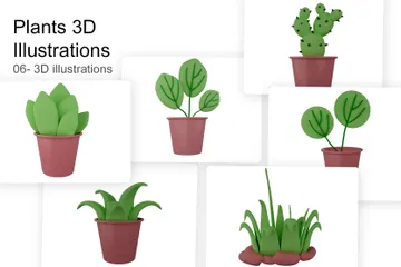 Plantas Pacote de Illustration 3D