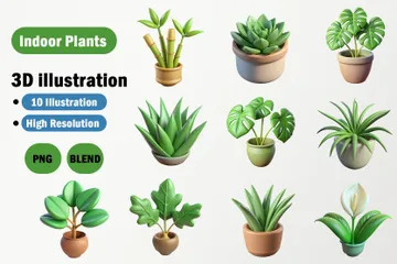 Plantas de interior Pacote de Icon 3D