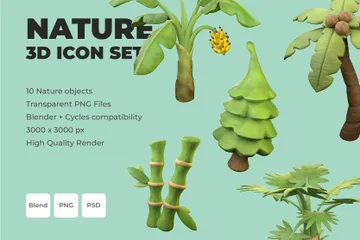 Plante et arbre Pack 3D Icon