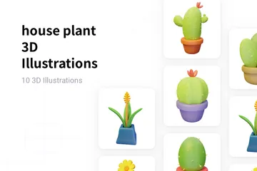 Plante d'appartement Pack 3D Illustration