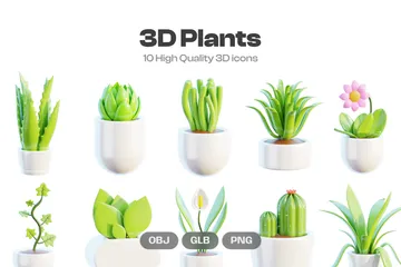 Plants 3D Icon Pack