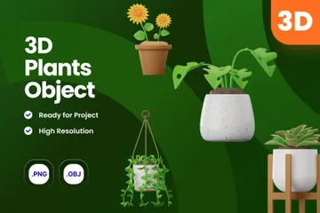 Plants 3D Icon Pack