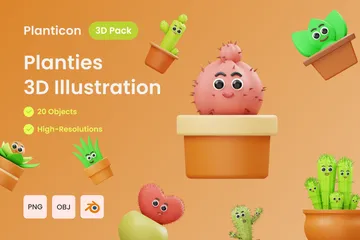 Plants 3D Illustration Pack