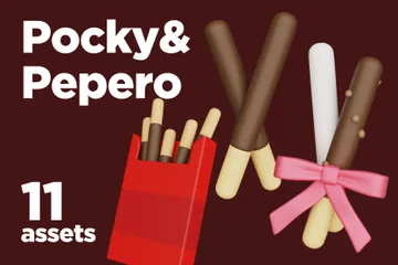 Pocky & Pepero 3D Icon Pack