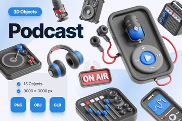 Podcast Pack 3D Icon