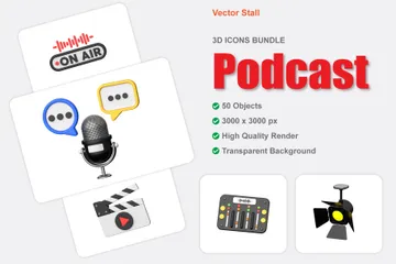 Podcast 3D Icon Pack