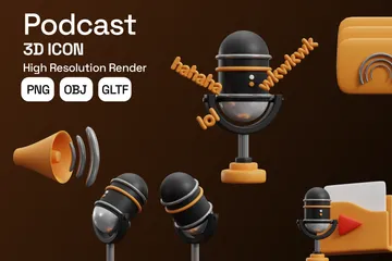 Podcast 3D Icon Pack