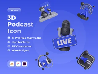 Podcast Pack 3D Icon