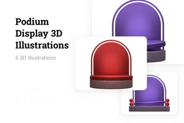 Podium-Anzeige 3D Illustration Pack