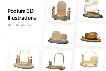Podium 3D Illustration Pack