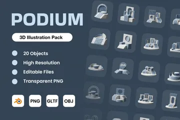 Podium Pack 3D Icon