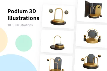 表彰台 3D Illustrationパック