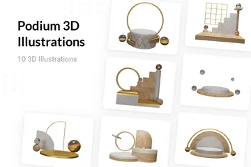 Podium 3D Illustration Pack