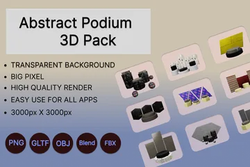 Podium abstrait Pack 3D Icon