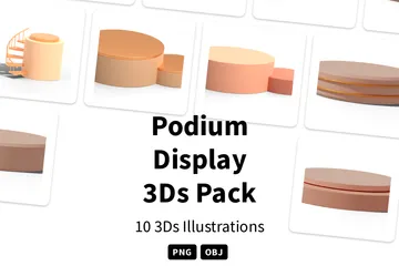 Podium Display 3D Illustration Pack