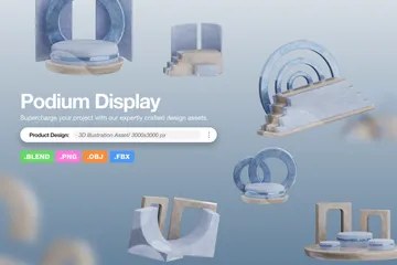 Podium Display 3D Icon Pack