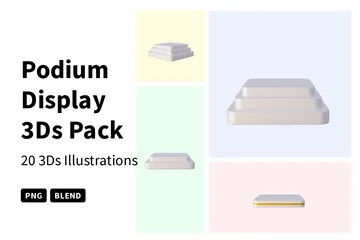 Podium Display 3D Icon Pack