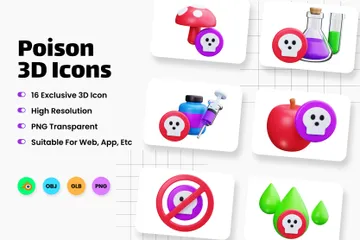 Poison 3D Icon Pack