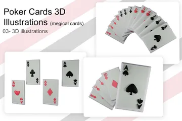 포커 카드 3D Illustration 팩
