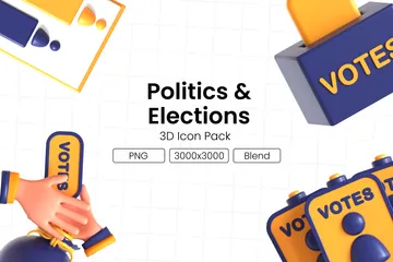 Politics & Election 3D Icon Pack