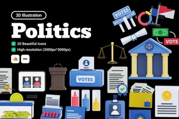 Politique Pack 3D Icon