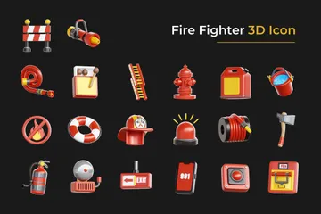 Sapeur pompier Pack 3D Icon
