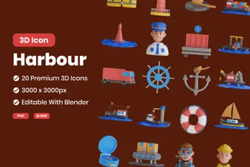 Port Pack 3D Icon