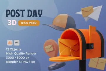 POST DAY 3D Icon Pack