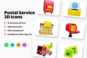 Postal Service 3D Icon Pack