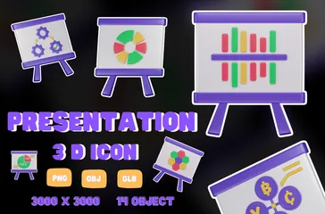 Präsentation 3D Icon Pack