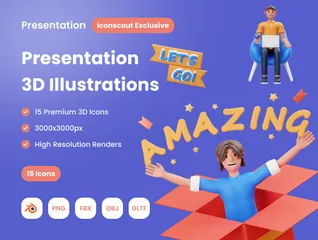 Präsentation 3D Illustration Pack