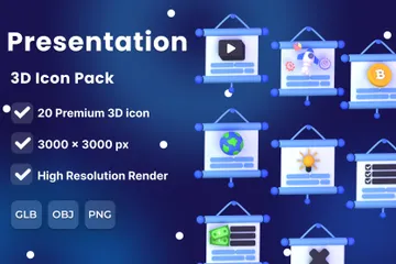 Präsentation 3D Icon Pack
